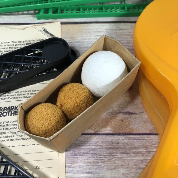 Vintage 1982 Parker Brothers NERF Ping Pong COMPLETE Game Table Tennis - Picture 10 of 14